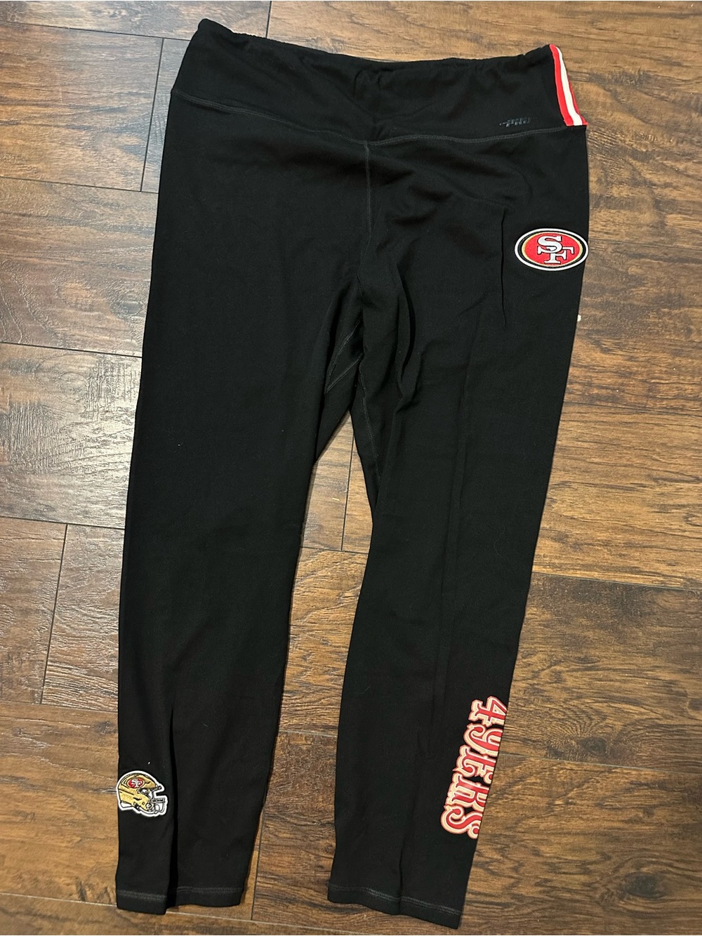 San Francisco 49ers Black Women's Leggings with Team Logos